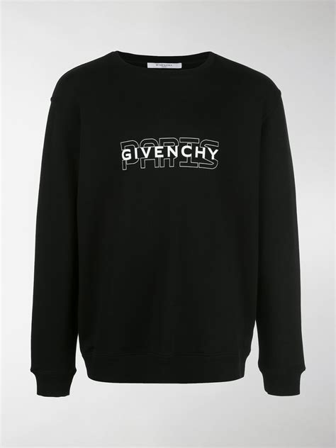 givenchy paris logo sweatshirt 'black'|Givenchy sweater clearance men.